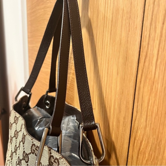 GUCCI Logo GG Pattern Eclipse Shoulder Tote Bag Canvas | Leather Brown | Italy - Picture 7 of 16